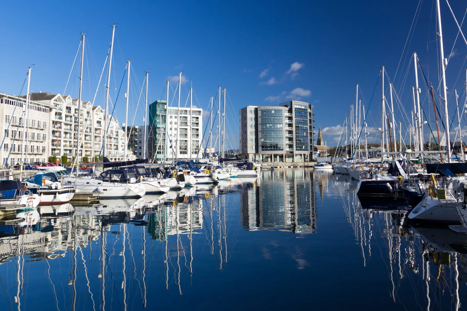 The Marina in Plymouth, Devon, UK
