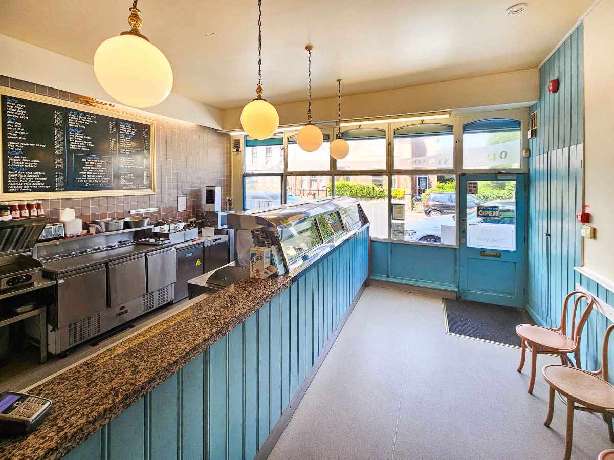 A superbly positioned and exceptionally well-presented fish and chip shop