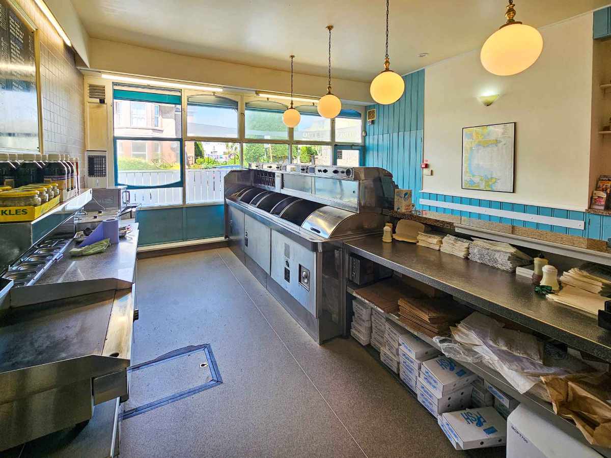 A superbly positioned and exceptionally well-presented fish and chip shop