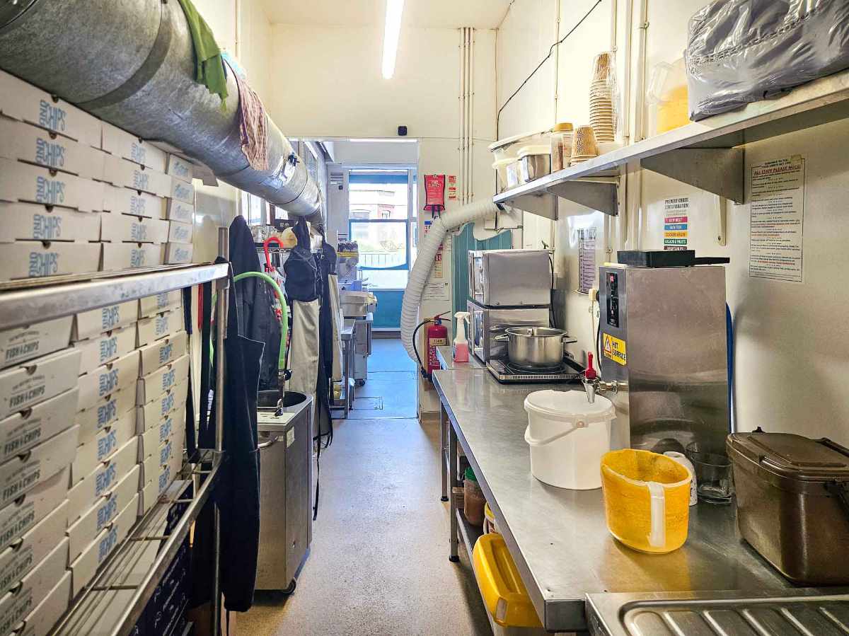 A superbly positioned and exceptionally well-presented fish and chip shop