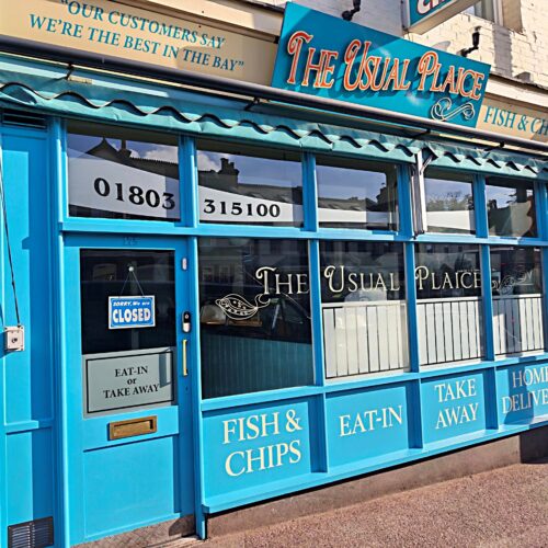 A superbly positioned and exceptionally well-presented fish and chip shop